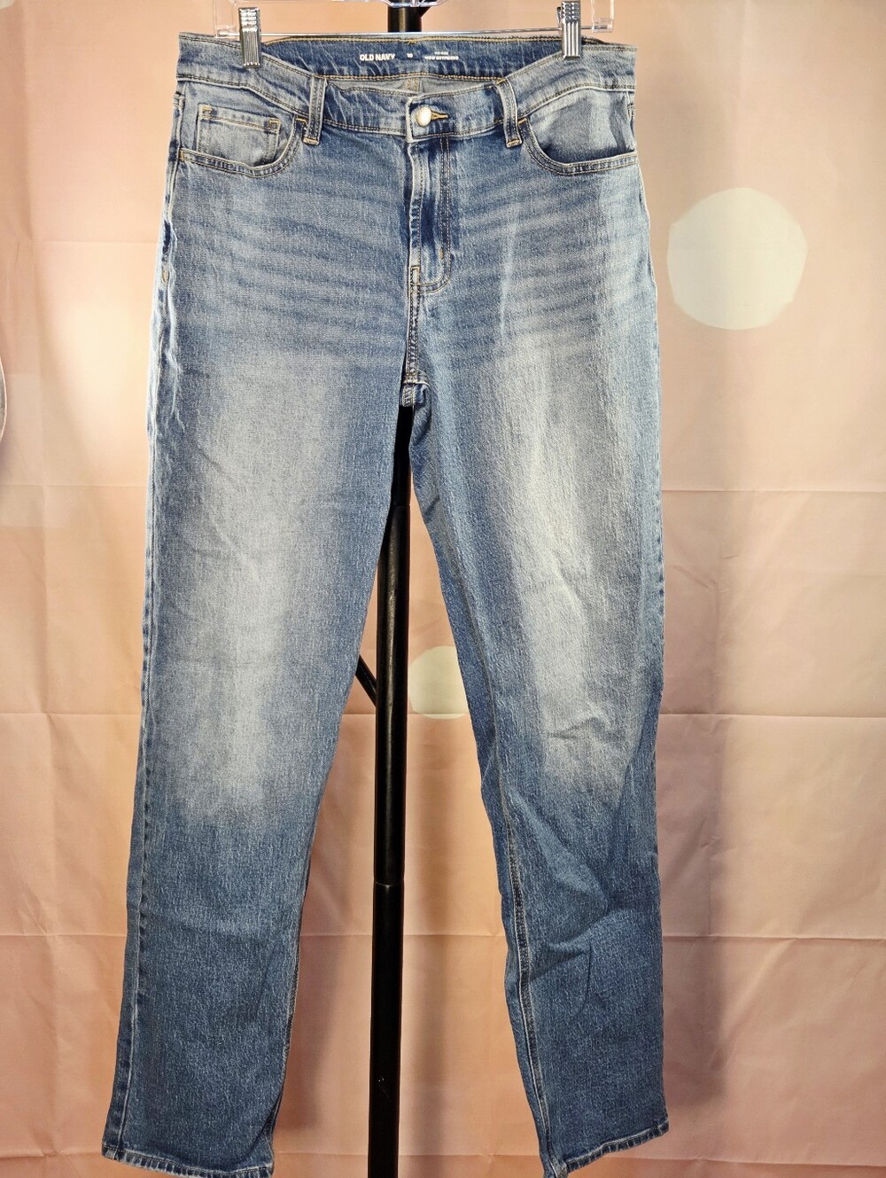 Old Navy Womens Midrise Boyfriend Light Wash Straight Jeans Size 10